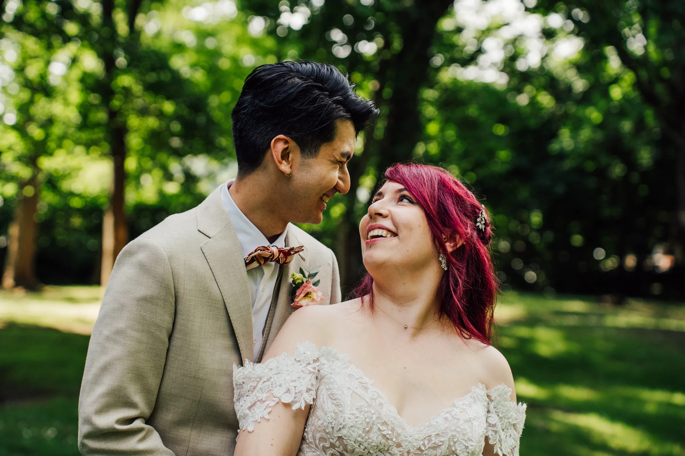 Jodia & Michael le jour de leur mariage